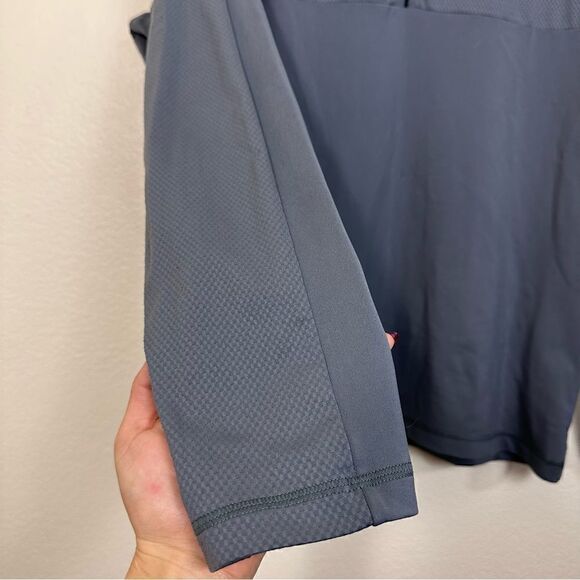 Men’s Adidas Sweater Mens Large Sweatshirt Climalite Mock Neck Pullover Size L - Picture 5 of 9